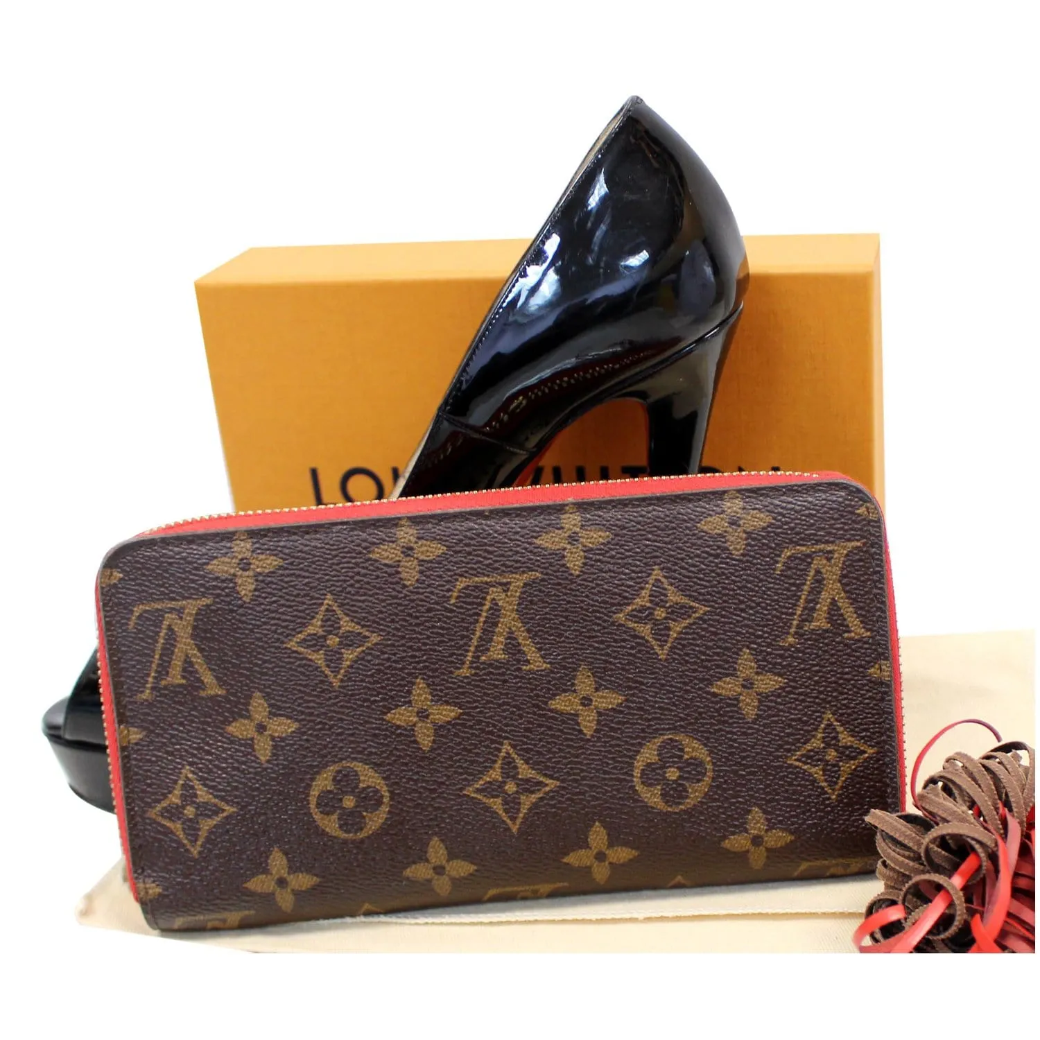 LOUIS VUITTON Zippy Monogram Canvas Long Wallet Brown