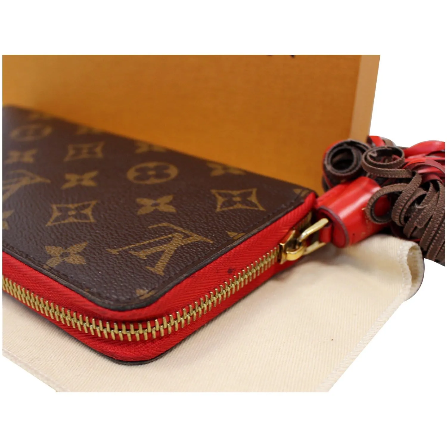 LOUIS VUITTON Zippy Monogram Canvas Long Wallet Brown