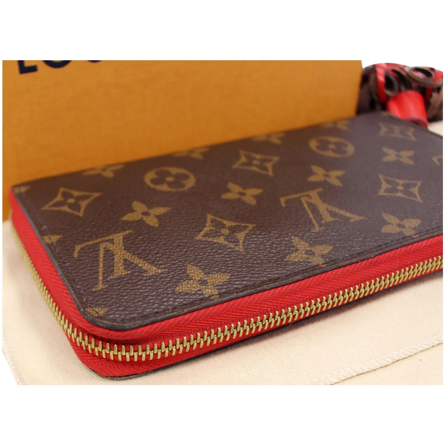 LOUIS VUITTON Zippy Monogram Canvas Long Wallet Brown