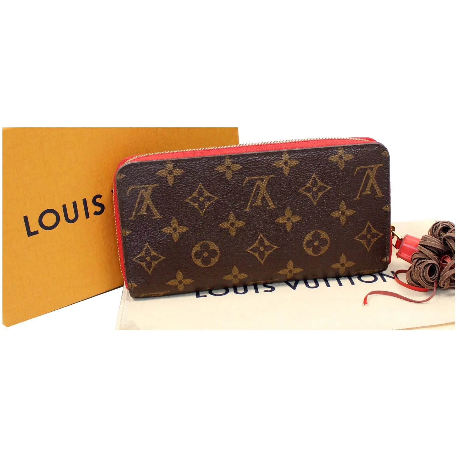 LOUIS VUITTON Zippy Monogram Canvas Long Wallet Brown