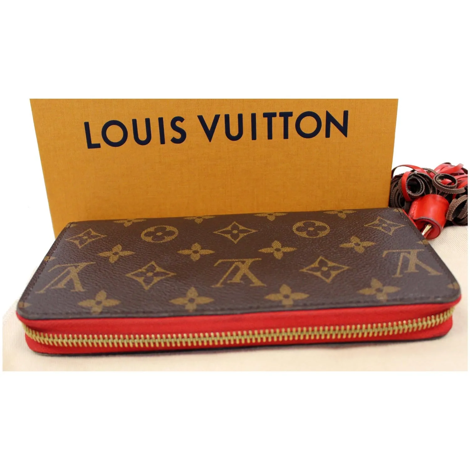 LOUIS VUITTON Zippy Monogram Canvas Long Wallet Brown