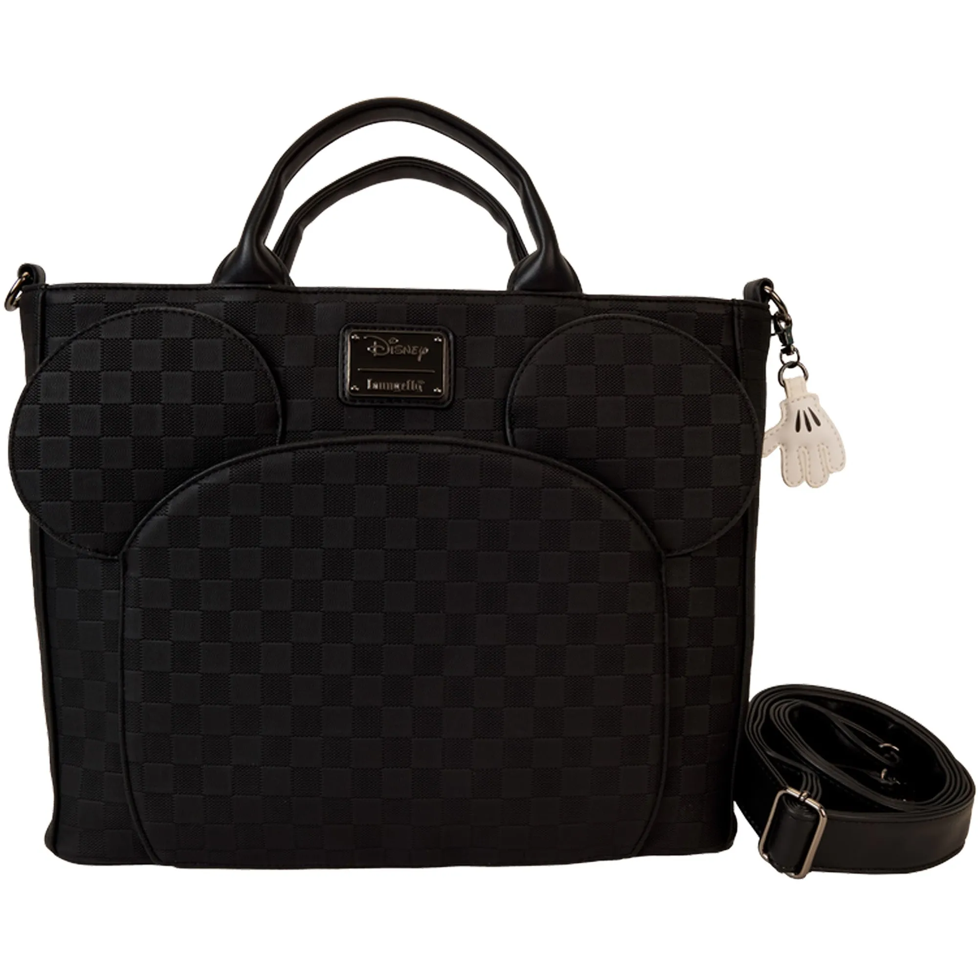 Loungefly Disney Mickey Mouse Checkered Texture Convertible Backpack & Tote Bag