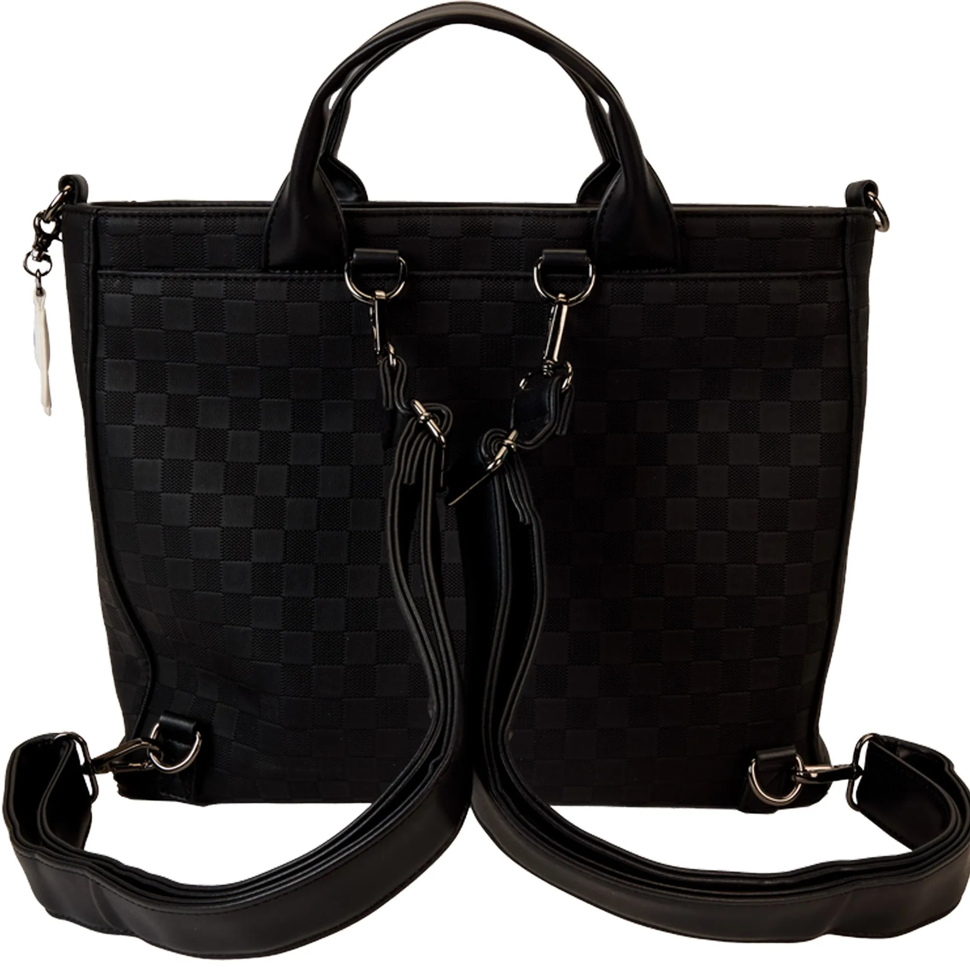 Loungefly Disney Mickey Mouse Checkered Texture Convertible Backpack & Tote Bag