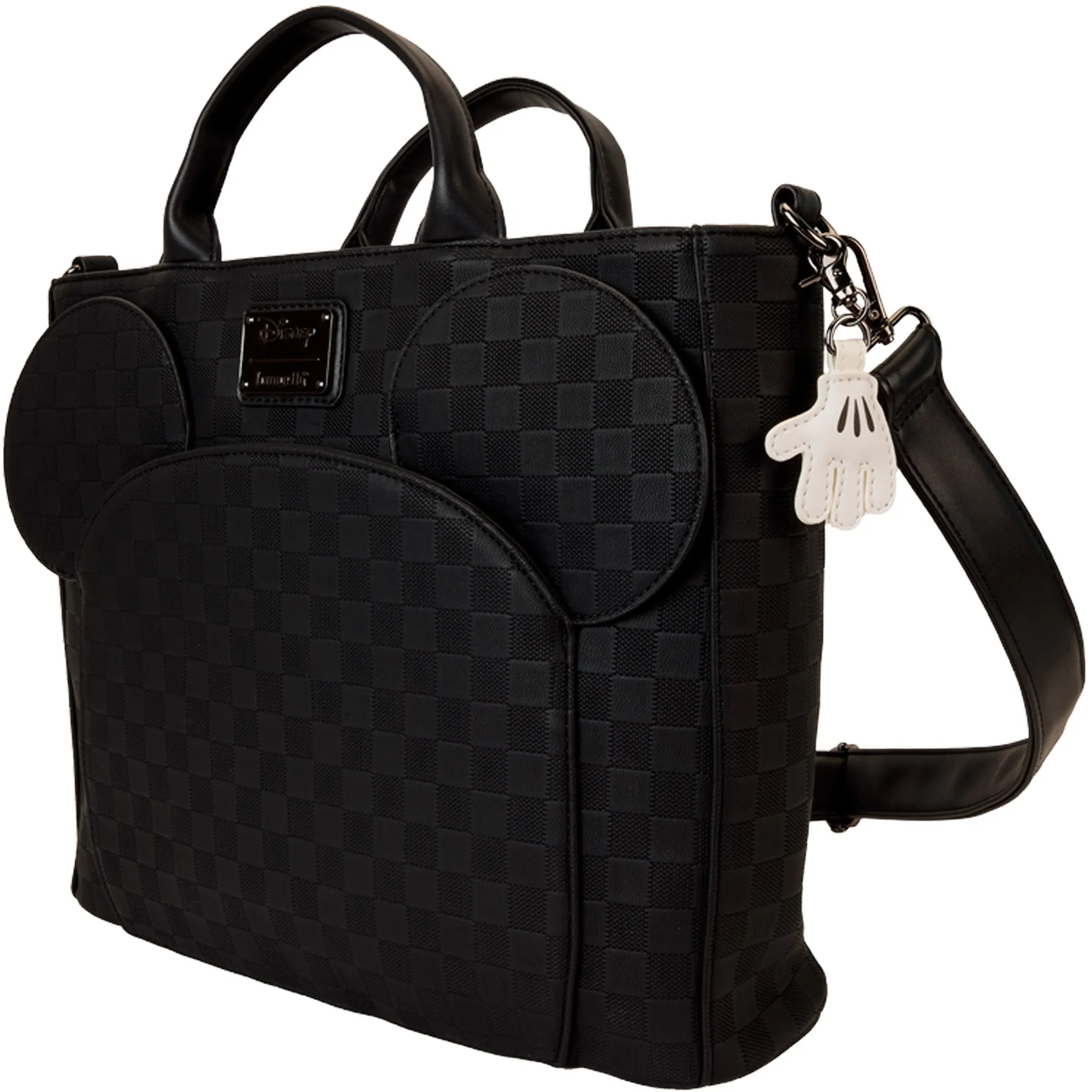 Loungefly Disney Mickey Mouse Checkered Texture Convertible Backpack & Tote Bag