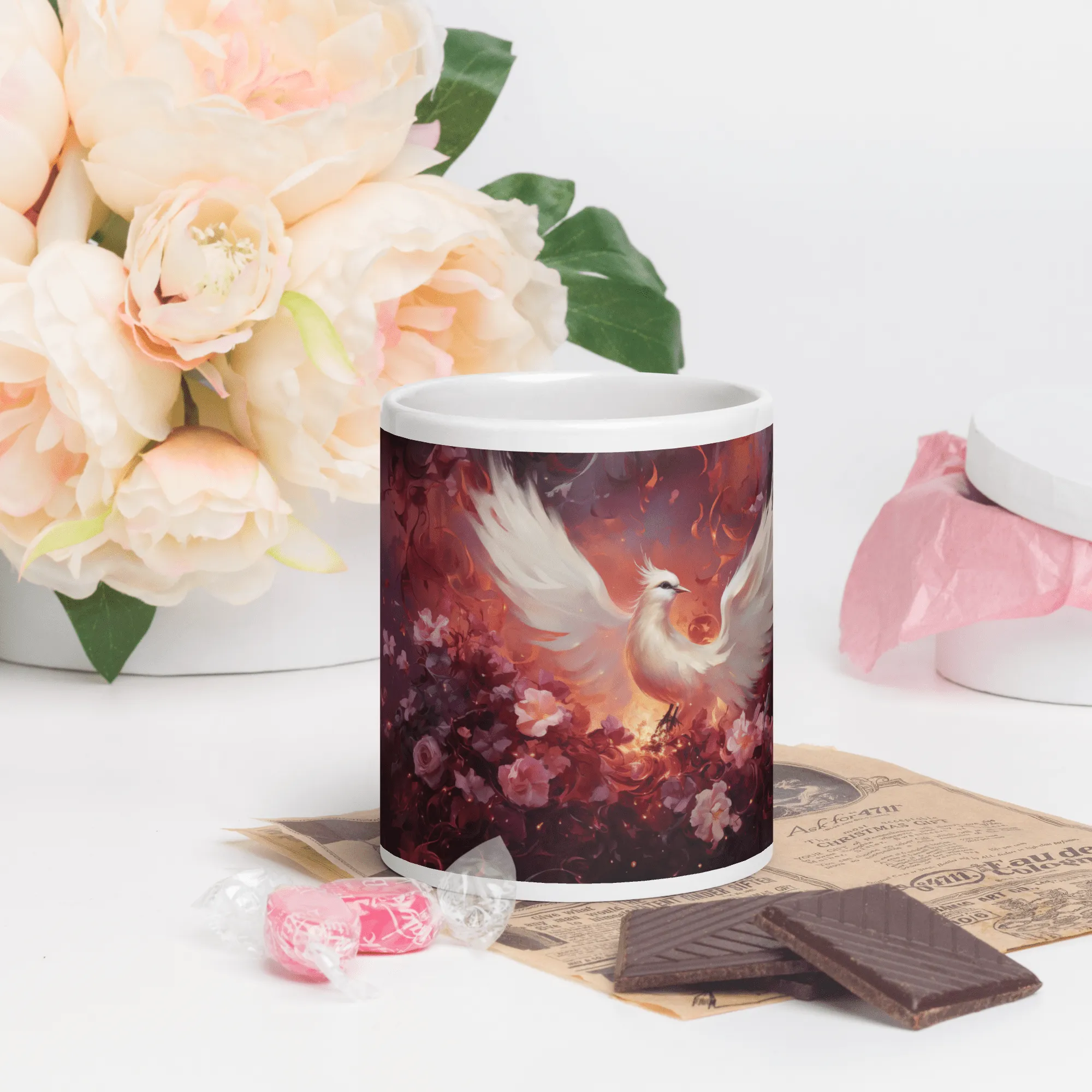 Love Bird White Glossy Mug