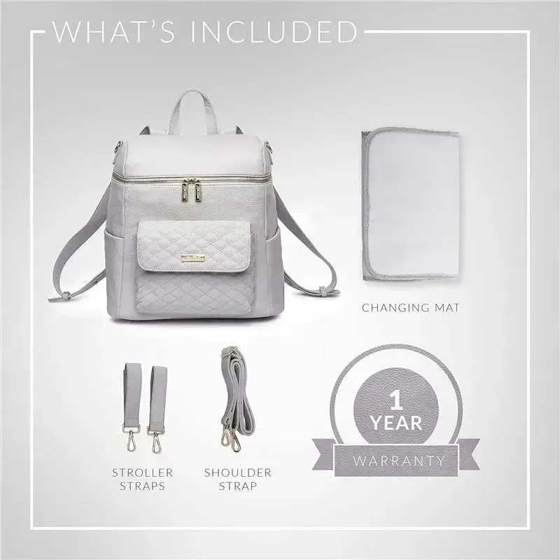 Luli Bebe - Mochila Monaco Fraldas, Cinza Pedra