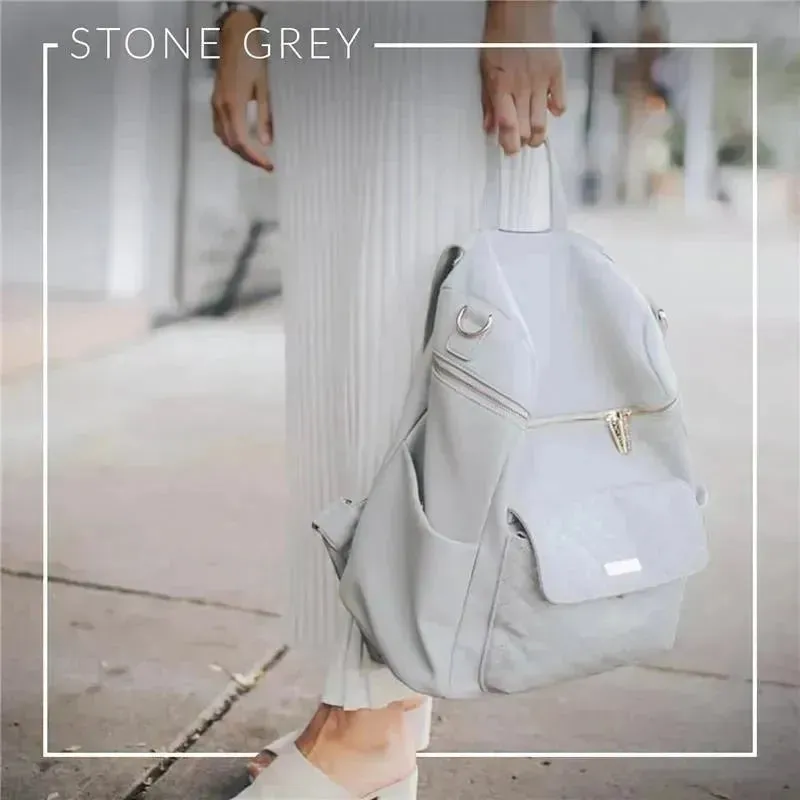Luli Bebe - Mochila Monaco Fraldas, Cinza Pedra