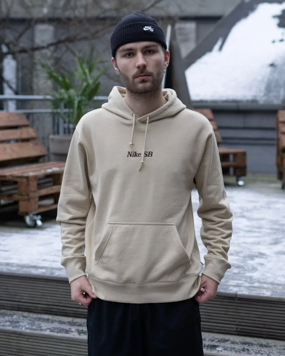 M NK SB Classic GFX Hoodie - Grain/Velvet Brown