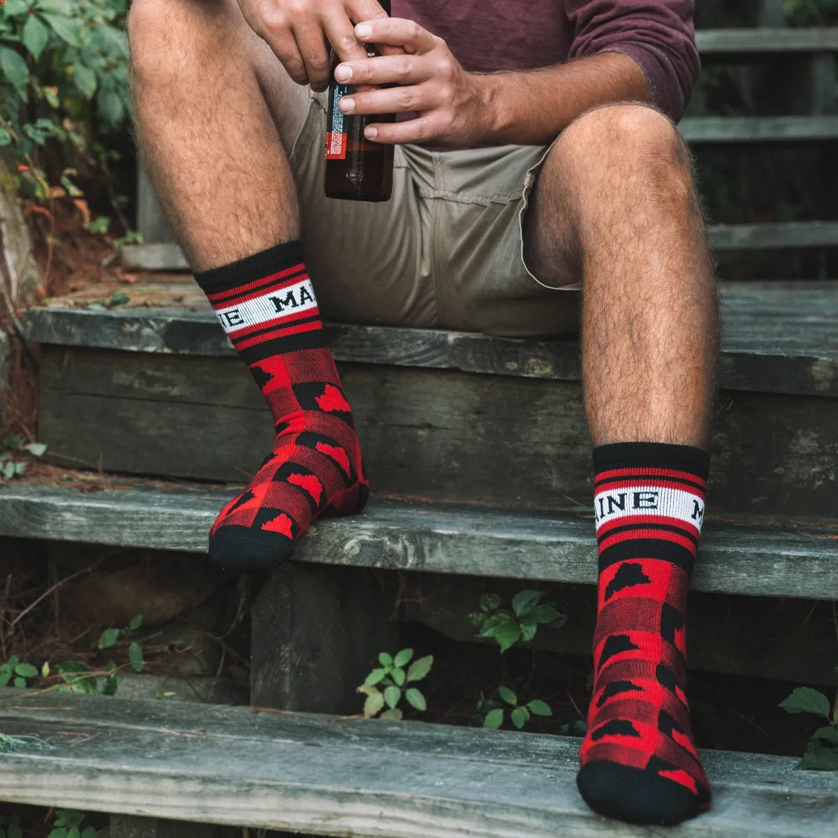 Maine Buffalo Plaid Crew Socks