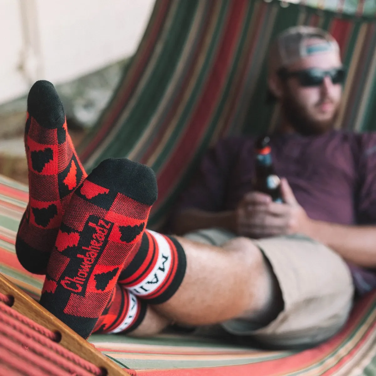 Maine Buffalo Plaid Crew Socks