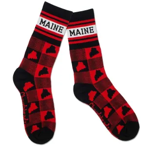 Maine Buffalo Plaid Crew Socks