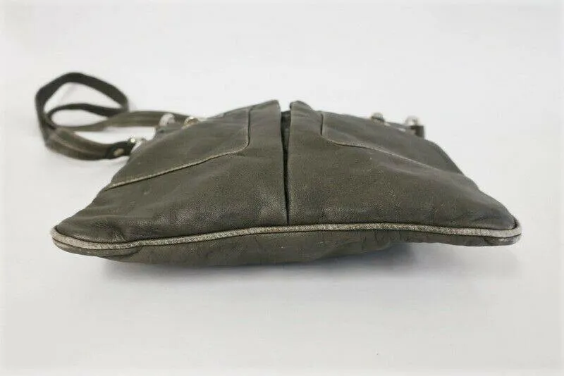 Marc by Marc Jacobs Totally Turnlock Sia Small Crossbody Bag Olive Gray Leather
