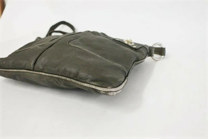 Marc by Marc Jacobs Totally Turnlock Sia Small Crossbody Bag Olive Gray Leather