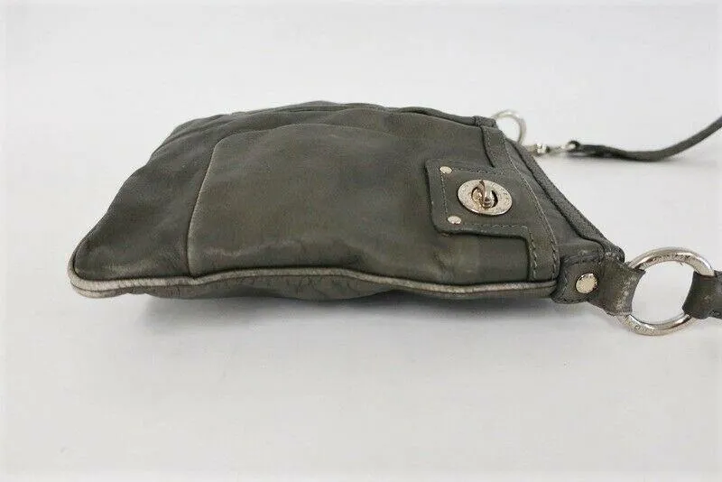 Marc by Marc Jacobs Totally Turnlock Sia Small Crossbody Bag Olive Gray Leather