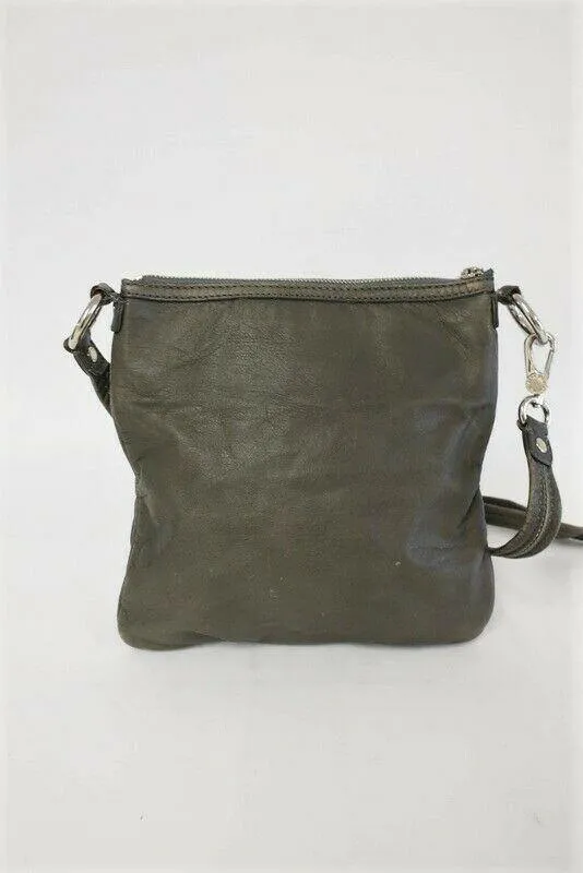 Marc by Marc Jacobs Totally Turnlock Sia Small Crossbody Bag Olive Gray Leather