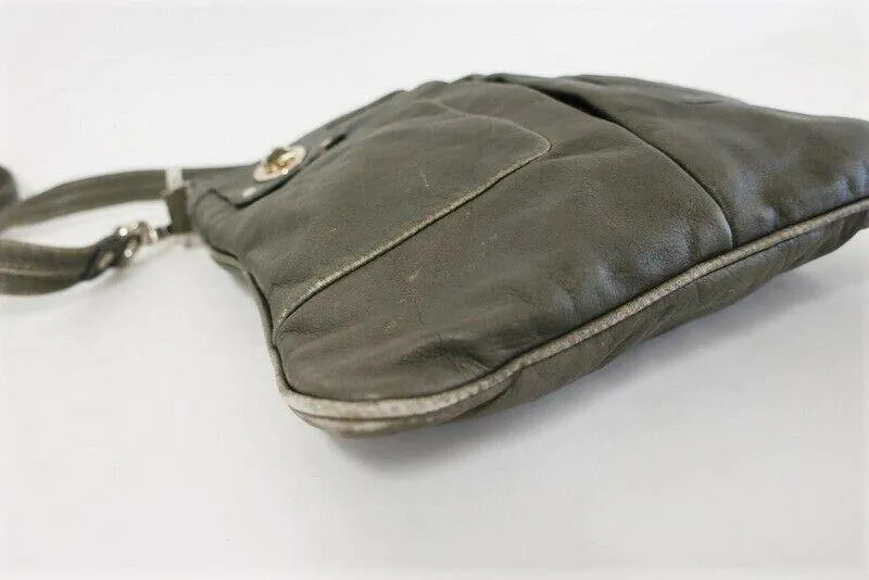 Marc by Marc Jacobs Totally Turnlock Sia Small Crossbody Bag Olive Gray Leather