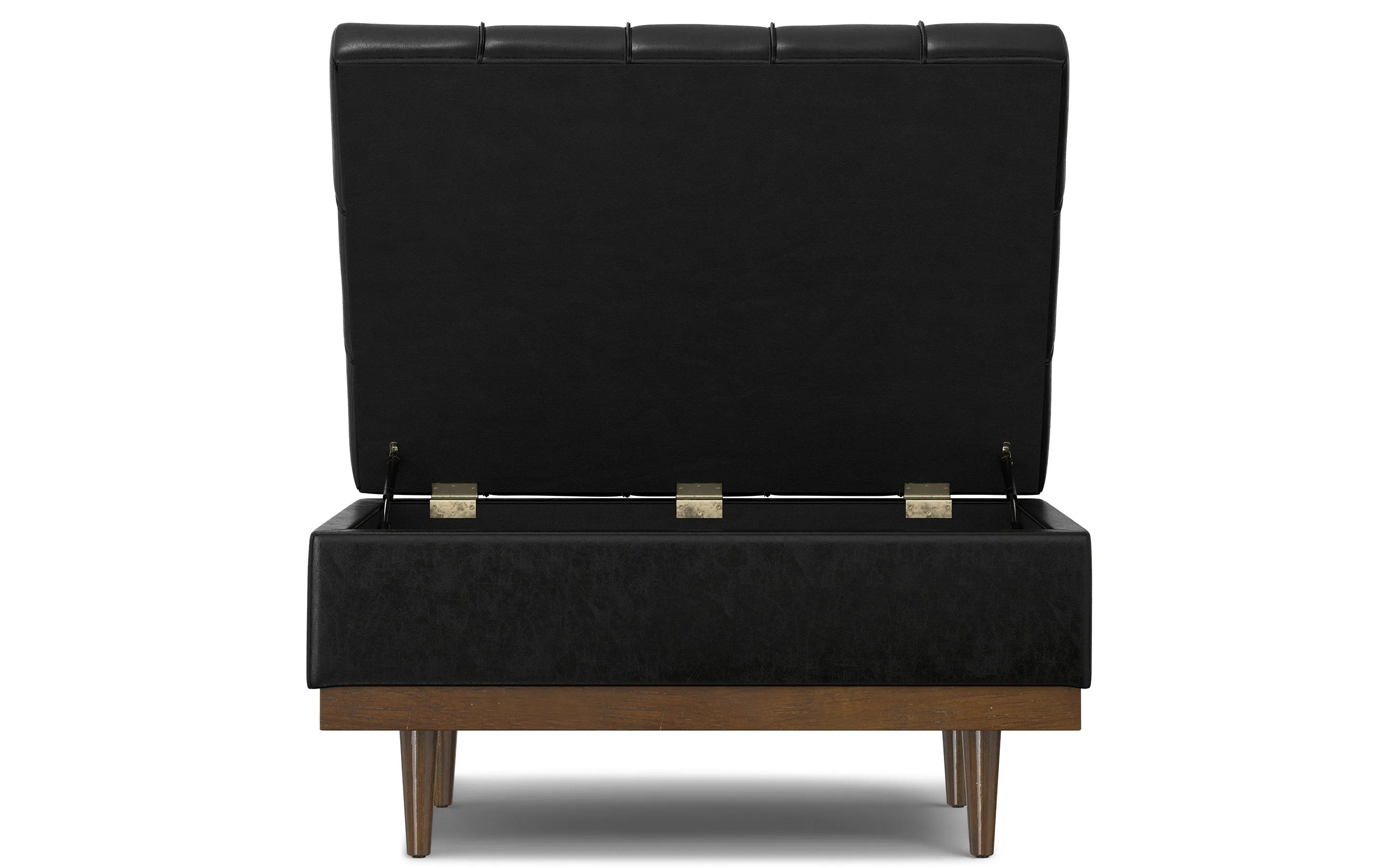 Mariah Coffee Table Storage Ottoman in Distressed Vegan Leather