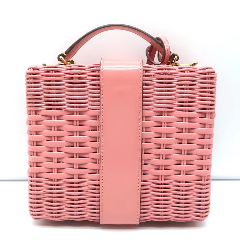 Mark Cross x HVN Harley Rattan Bag Light Pink Small Crossbody