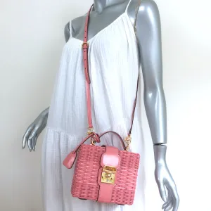 Mark Cross x HVN Harley Rattan Bag Light Pink Small Crossbody