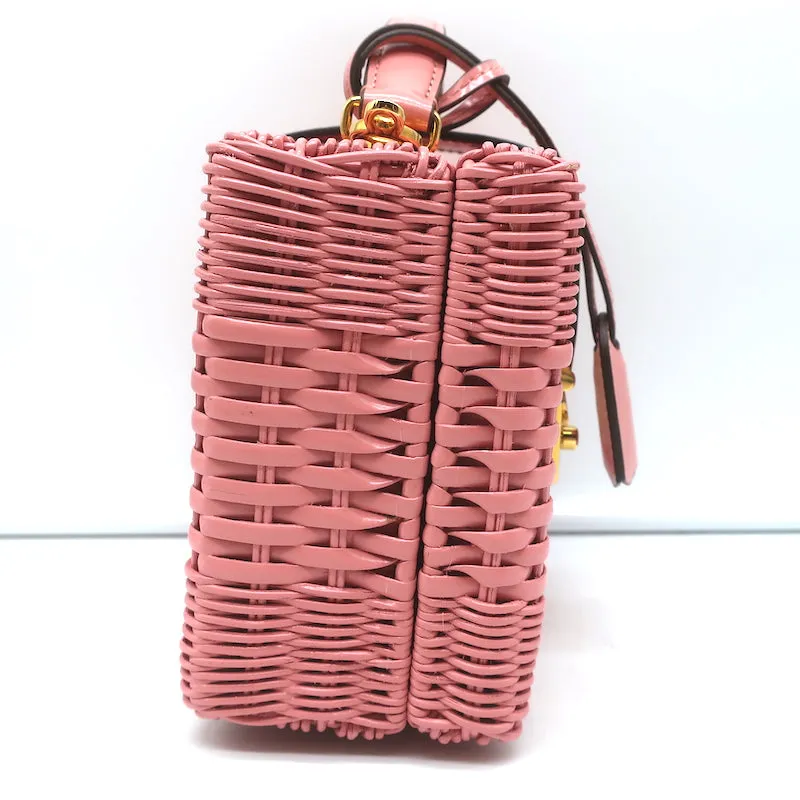 Mark Cross x HVN Harley Rattan Bag Light Pink Small Crossbody