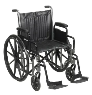 McKesson Drive Wheelchair Standard Detachable Padded Desk Arms Composite Black 20 Inch 350 lbs.