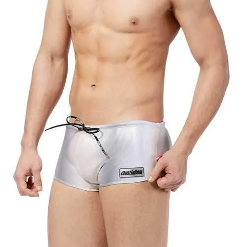 Men Glossy Swim Boxer