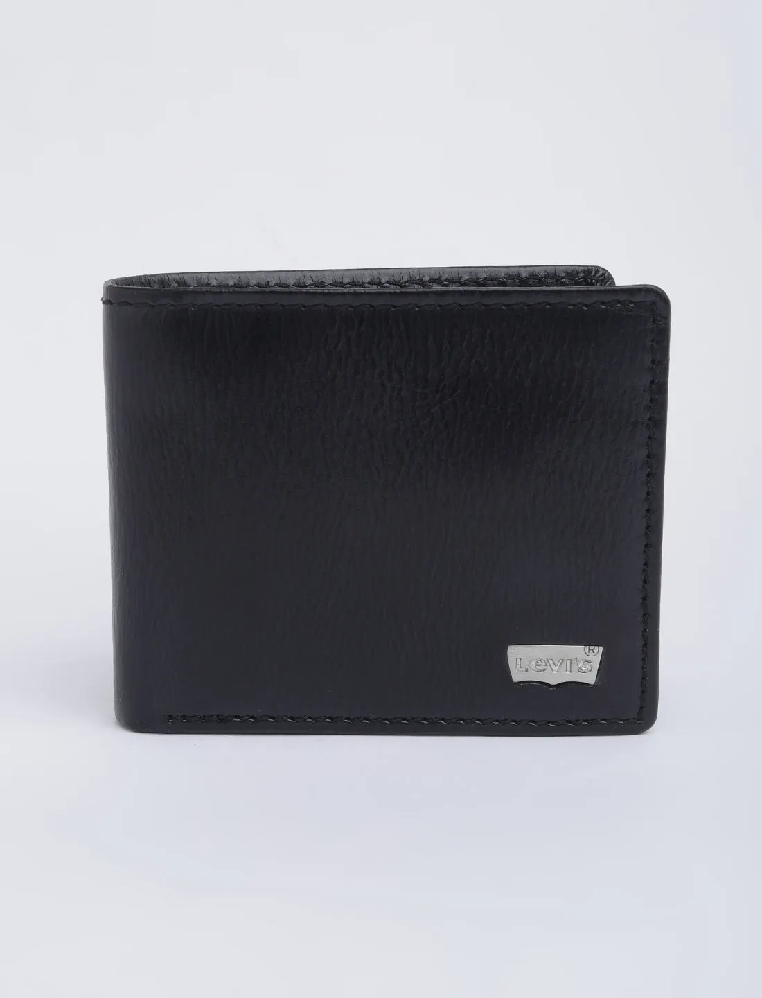 Men's Black Solid Bi-Fold Wallet