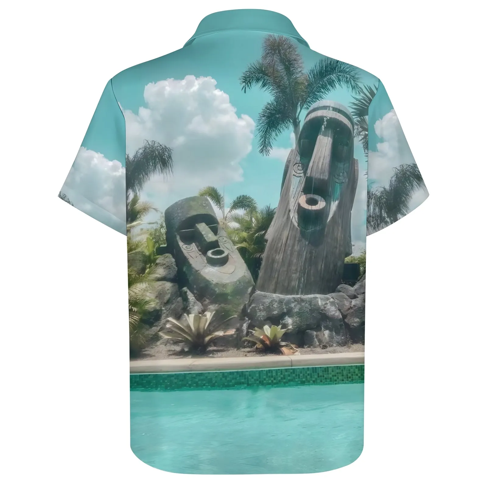 Men's TIKI Art Casual Short Sleeve Shirt 2404000162