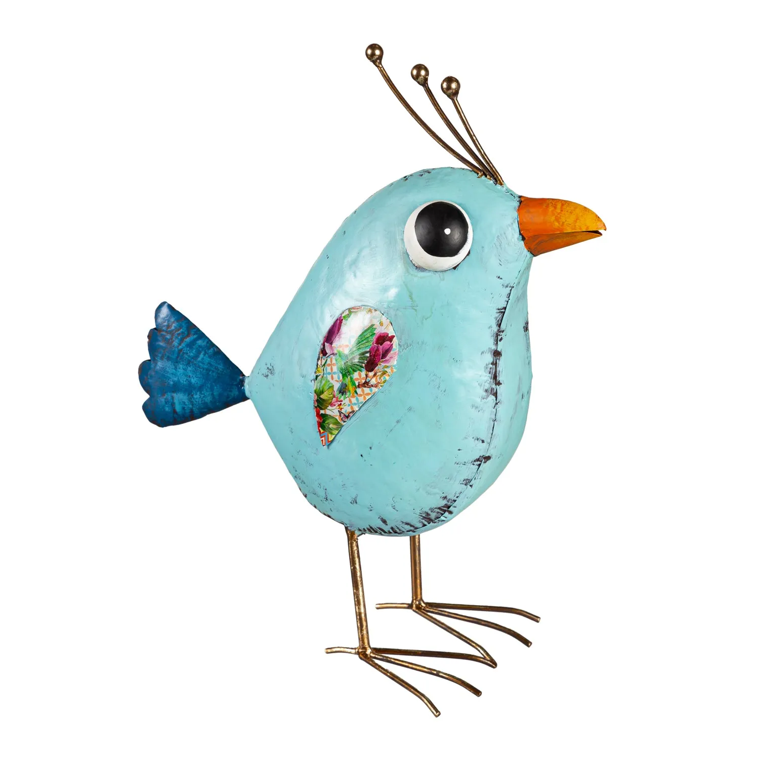 Metal Curious Bird Statuary, Set of 2,47m5186