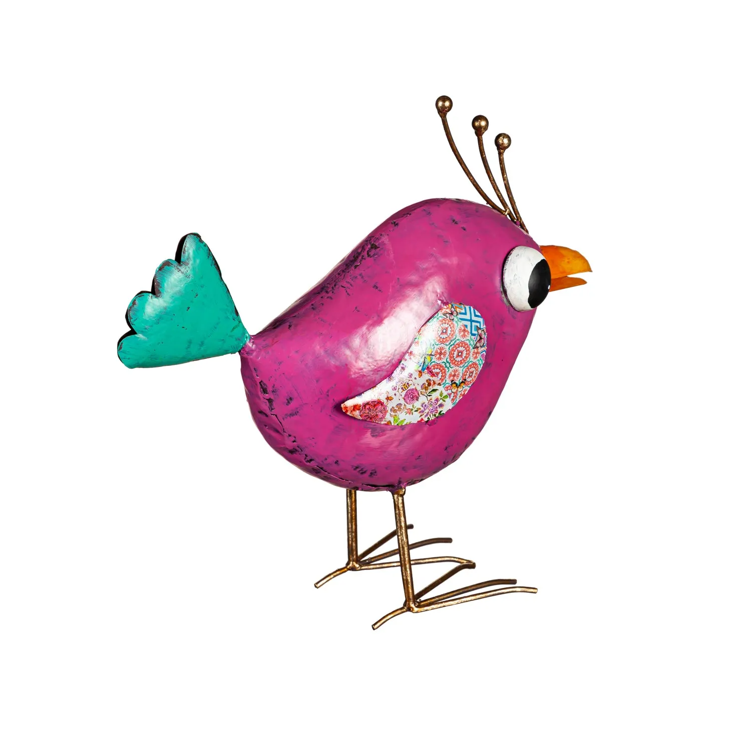 Metal Curious Bird Statuary, Set of 2,47m5186