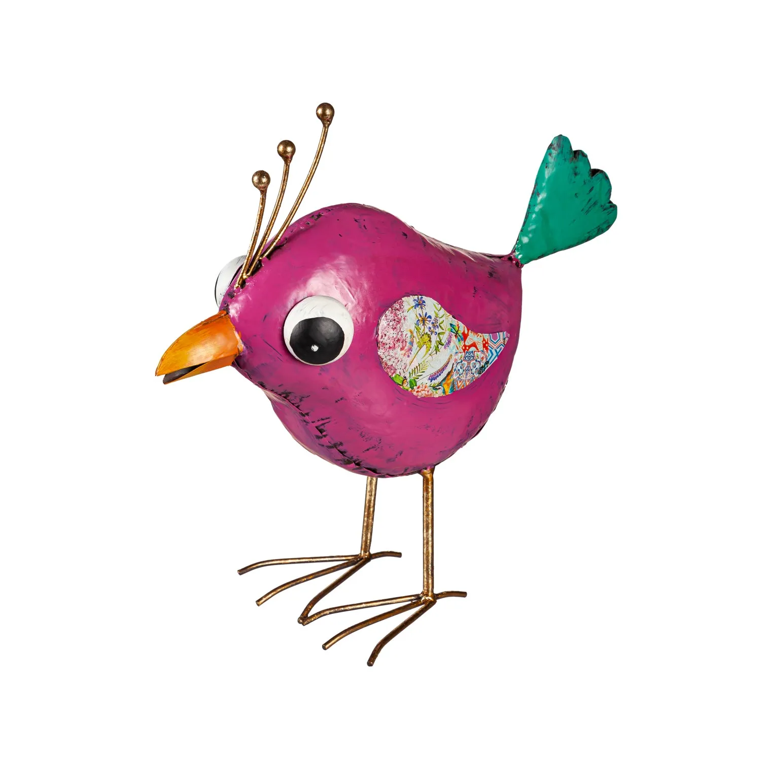 Metal Curious Bird Statuary, Set of 2,47m5186