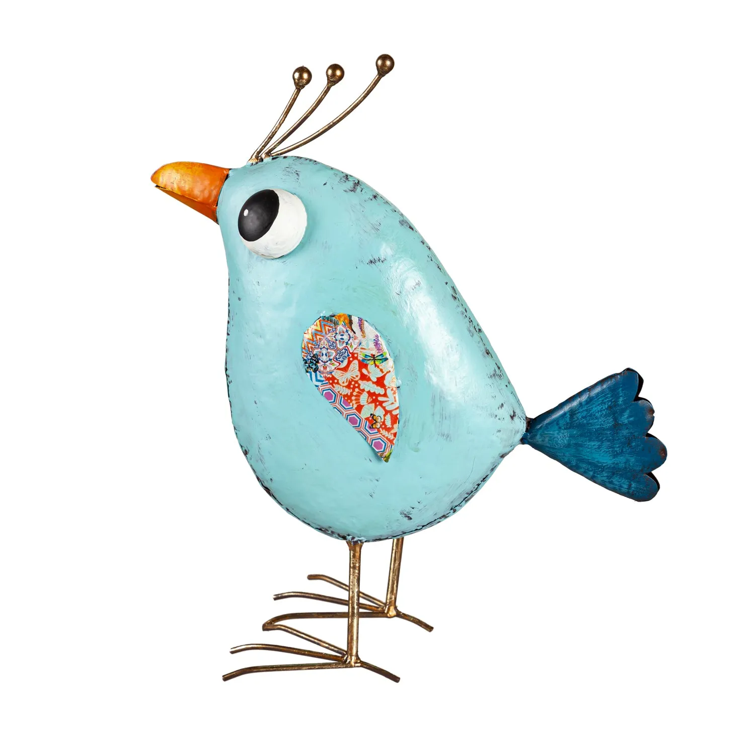 Metal Curious Bird Statuary, Set of 2,47m5186