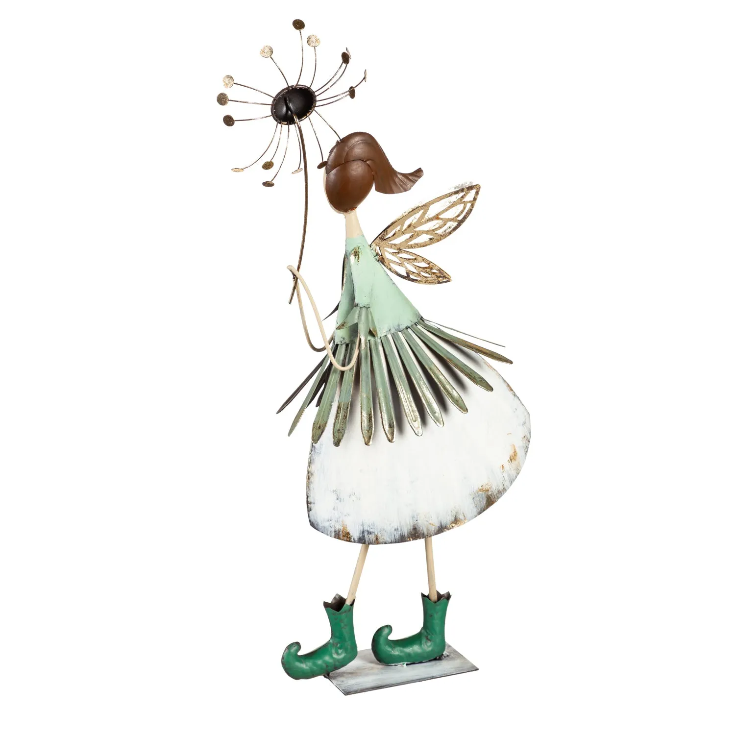 Metal Fairy with Dandelion Garden Statuary,47m4758