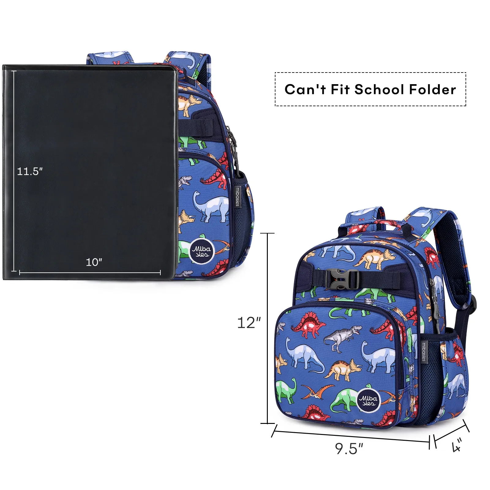 mibasies Toddler Backpack for ages 2-4: Preschool kindergarten Backpack with Chest Strap