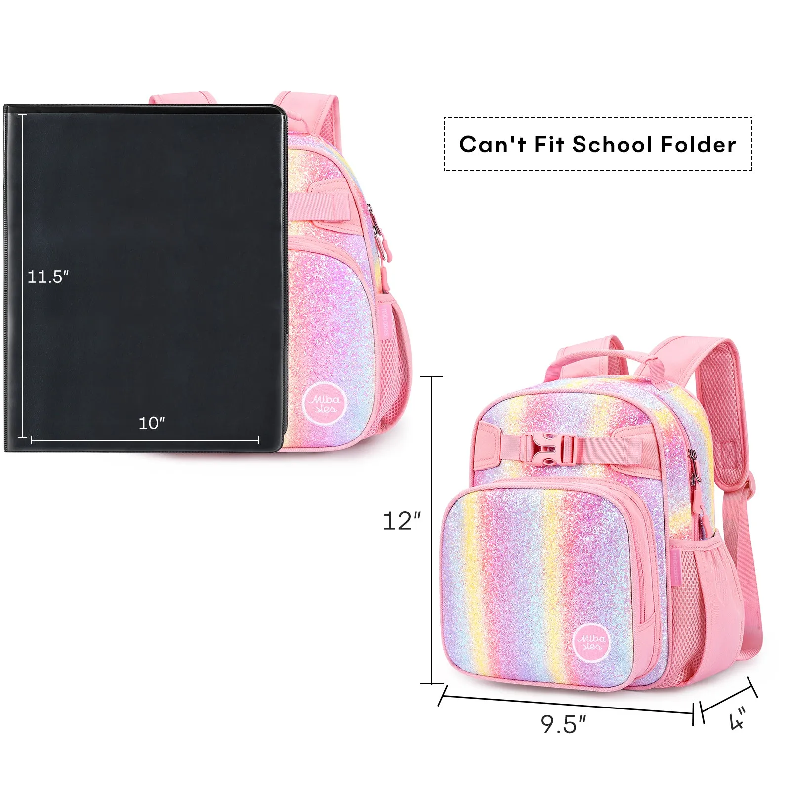 mibasies Toddler Backpack for ages 2-4: Preschool kindergarten Backpack with Chest Strap
