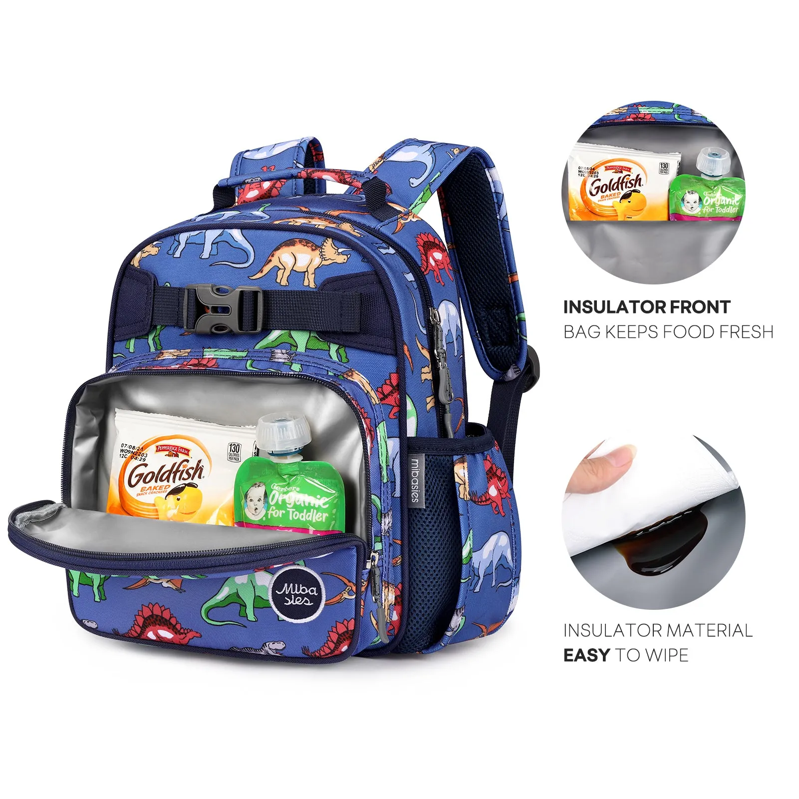 mibasies Toddler Backpack for ages 2-4: Preschool kindergarten Backpack with Chest Strap