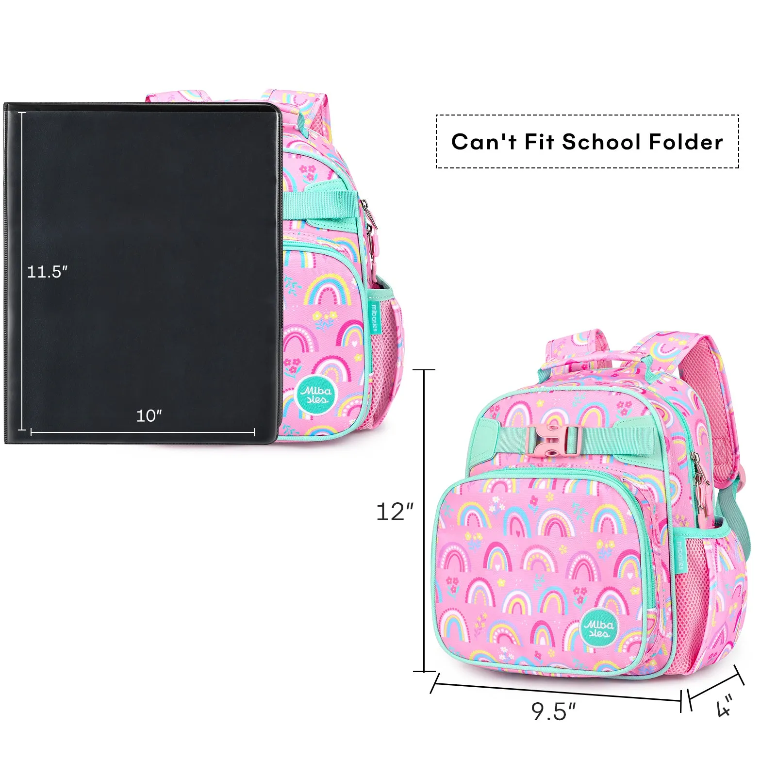 mibasies Toddler Backpack for ages 2-4: Preschool kindergarten Backpack with Chest Strap