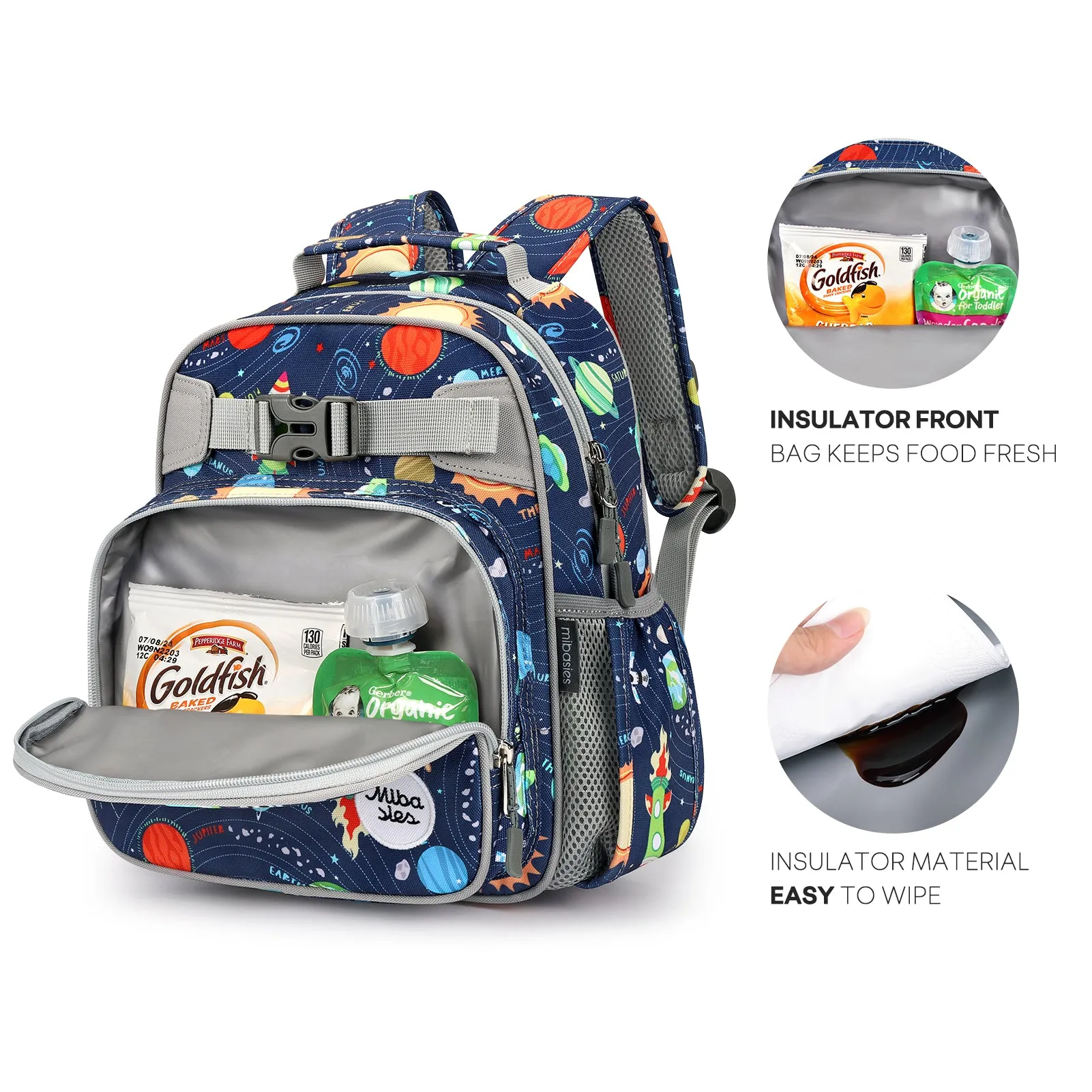 mibasies Toddler Backpack for ages 2-4: Preschool kindergarten Backpack with Chest Strap