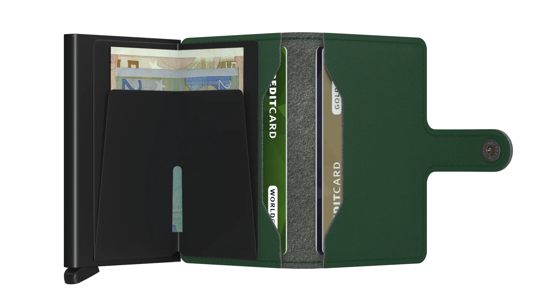 Miniwallet Vegan Yard Green-RFID Secure