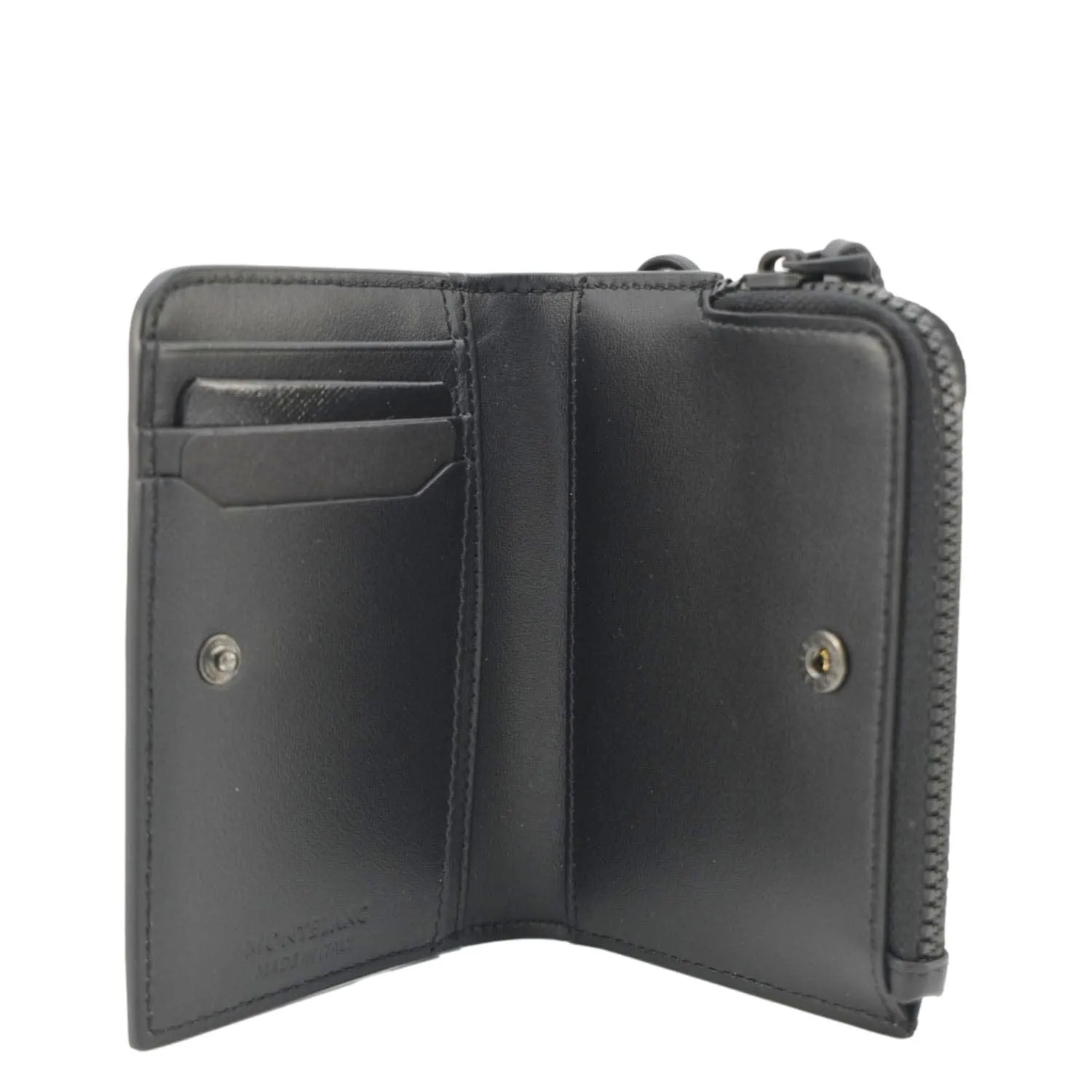 MONTBLAC Zip Around Leather Men's Wallet Black