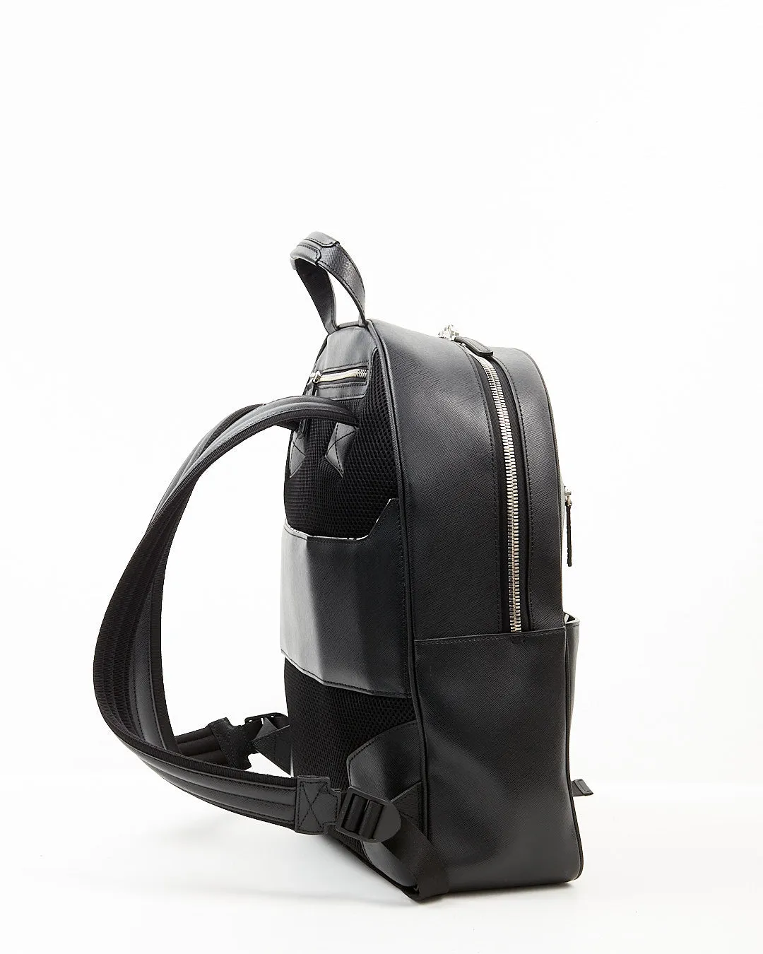 Montblanc Black Leather Sartorial Calligraphy Backpack
