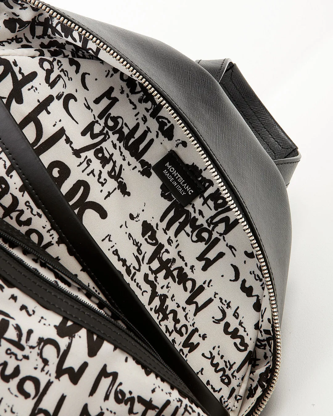 Montblanc Black Leather Sartorial Calligraphy Backpack