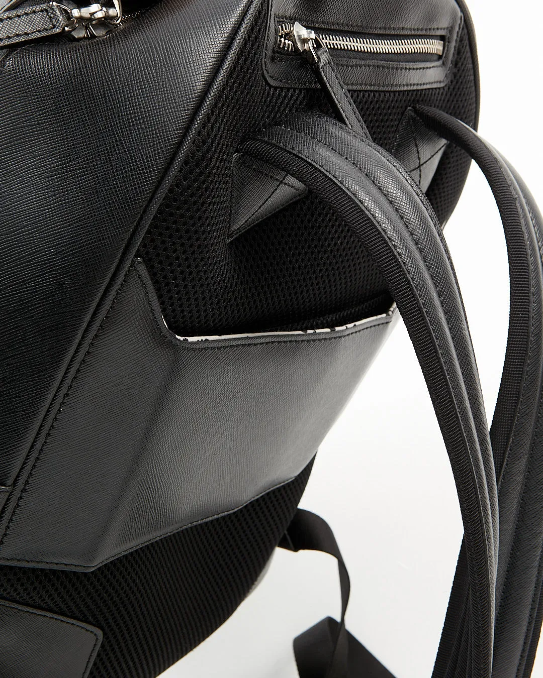 Montblanc Black Leather Sartorial Calligraphy Backpack