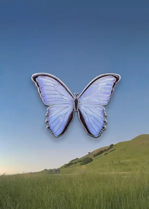 Morpho Didius Butterfly Pin