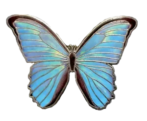 Morpho Didius Butterfly Pin