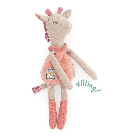 Moulin Roty Sous Mon Baobab - Giraffe Rattle Soft Toy