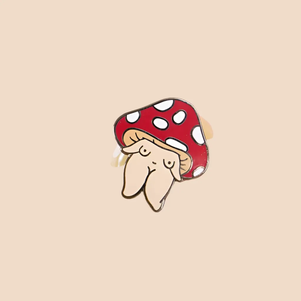 Mushroom Girl Enamel Pin