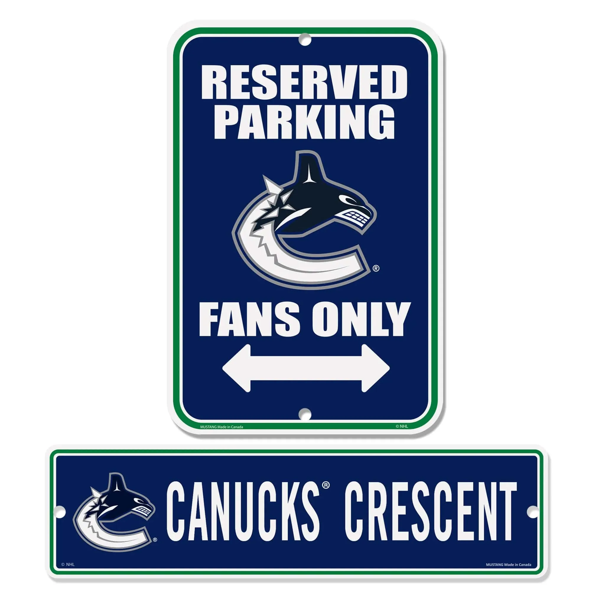 Mustang NHL Park & Street Sign Set - Vancouver Canucks