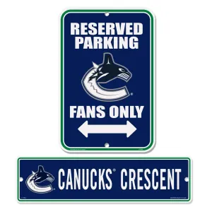 Mustang NHL Park & Street Sign Set - Vancouver Canucks