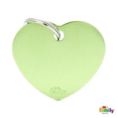 My Family ID BIG HEART ALUMINUM GREEN